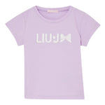 Liu Jo T-Shirt Girocollo Tinta Unita con Brillantini per Bambina KA5081X LILLA LIU JO 