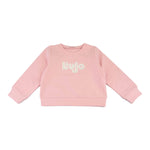 LIU JO felpa chiusa girocollo tinta unita con stampa logo Rosa per Bambina KF4060XXX ROSA LIU JO 