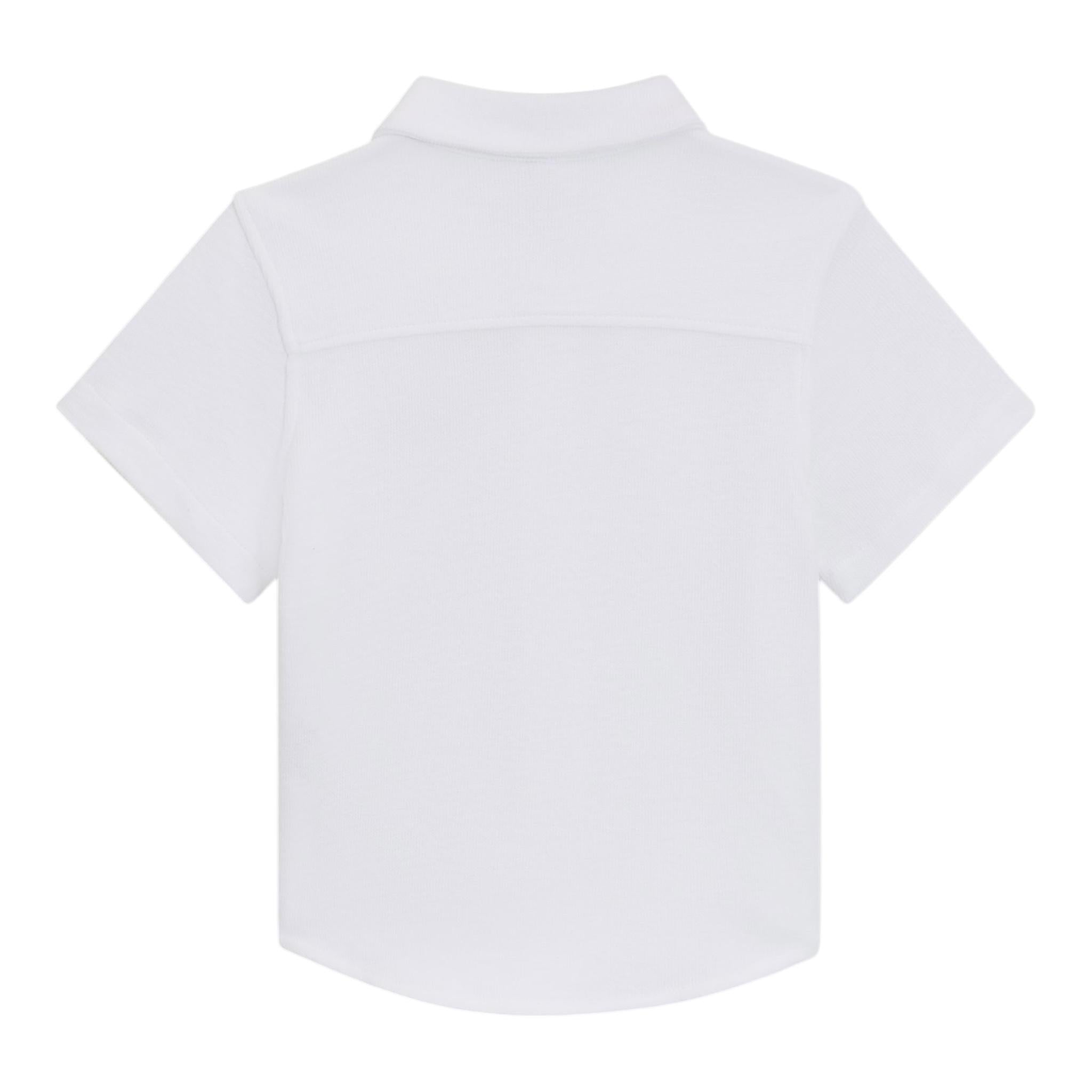 Boss Camicia Mezza Manica Tinta Unita per Bambino J52092XX BIANCO BOSS 
