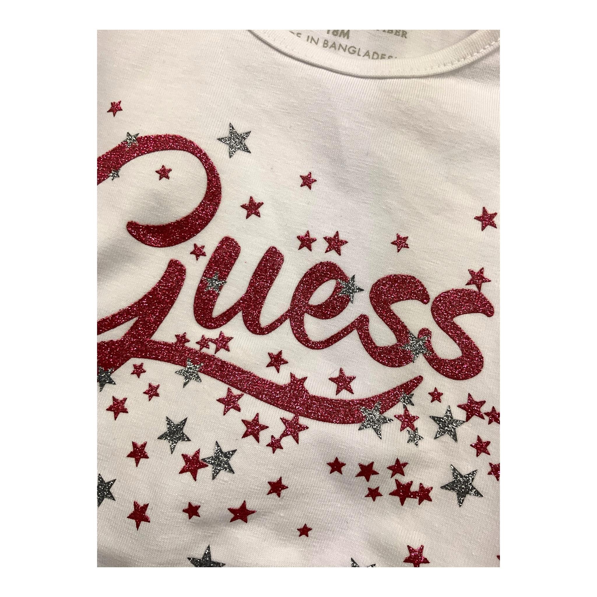 GUESS shirt girocollo tinta unita con stampa Bianco per Neonata A4BI01J1314 BIANCO GUESS 