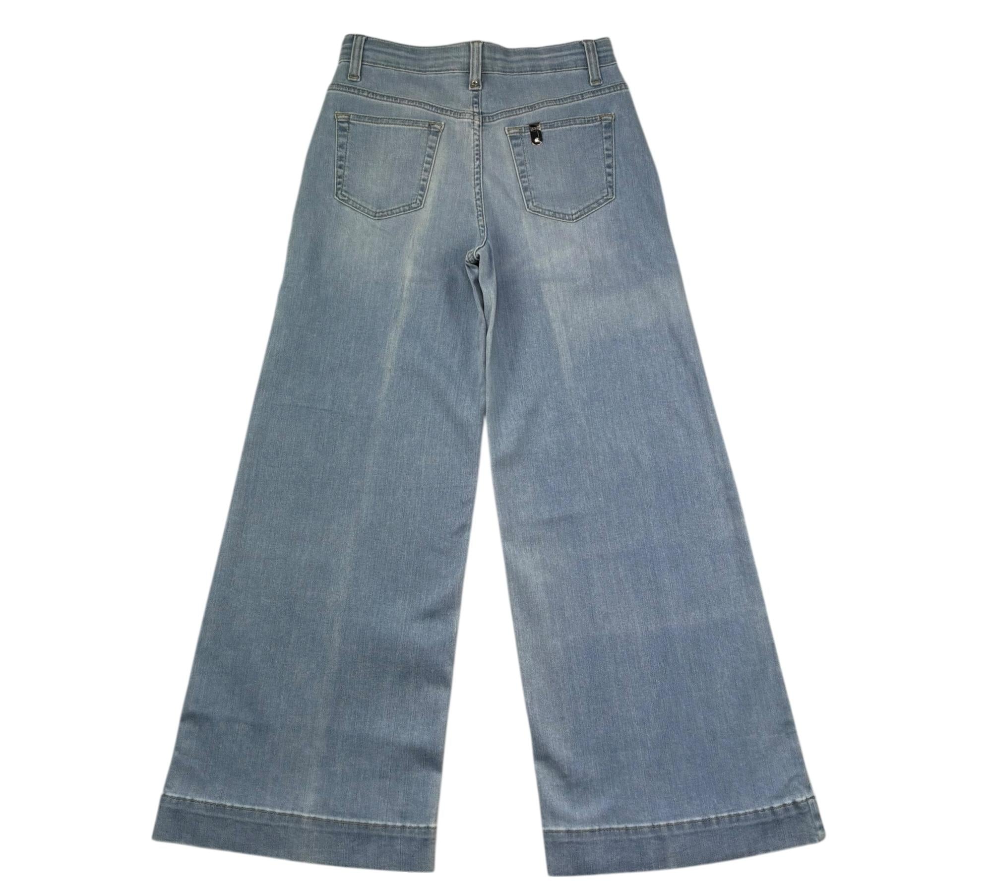 Liu Jo Jeans Tinta Unita Modello Palazzo per Bambina GA3117 AZZURRO LIU JO 