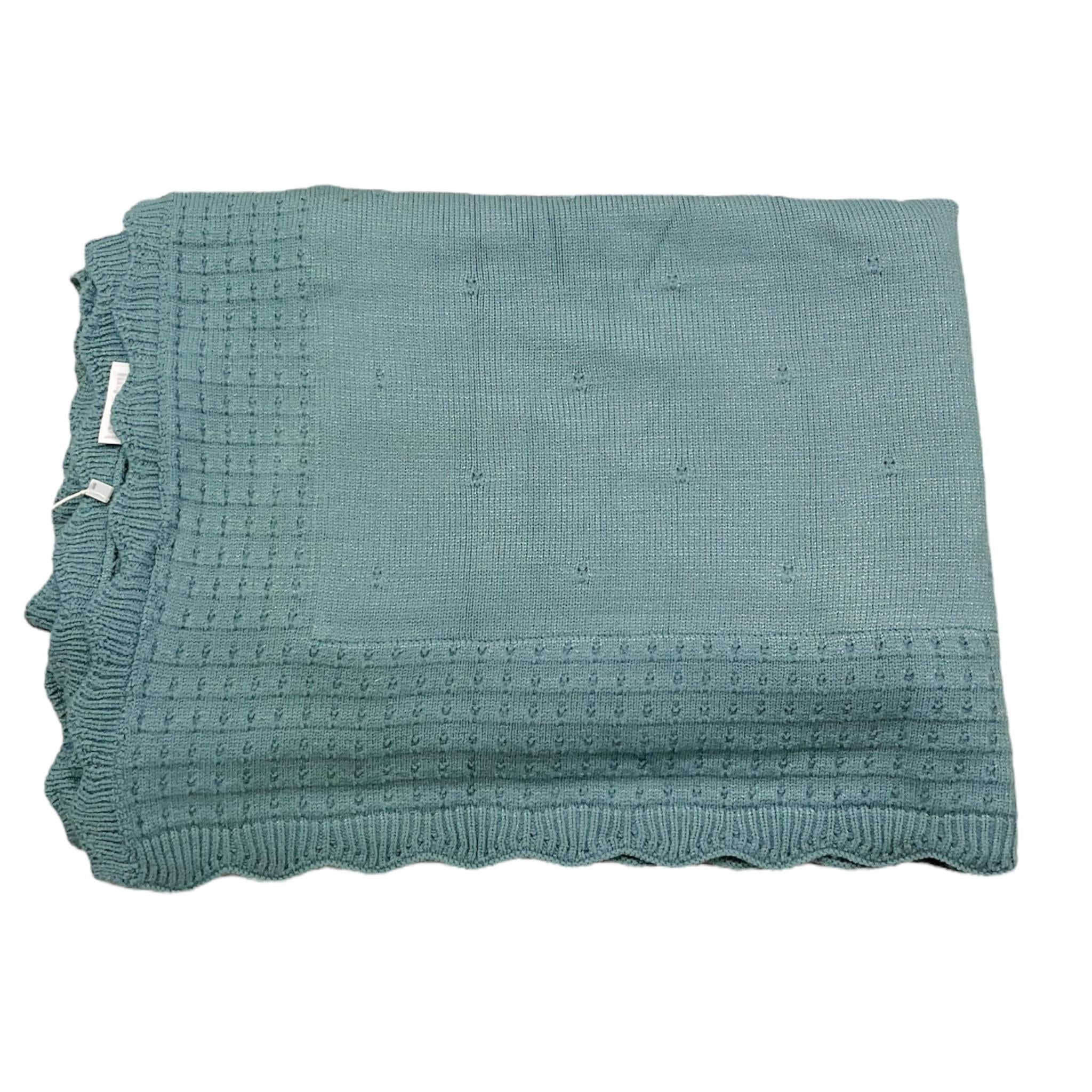 MAYORAL coperta tinta unita con logo Verde acqua per Neonato 9477 VERDE ACQUA MAYORAL 