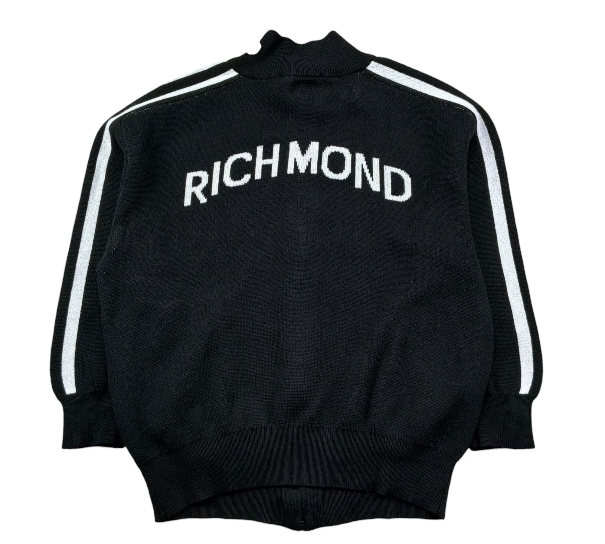 John Richmond Cardigan Tinta Unita con Zip E Logo per Bambino RBP26218CD NERO JOHN RICHMOND 