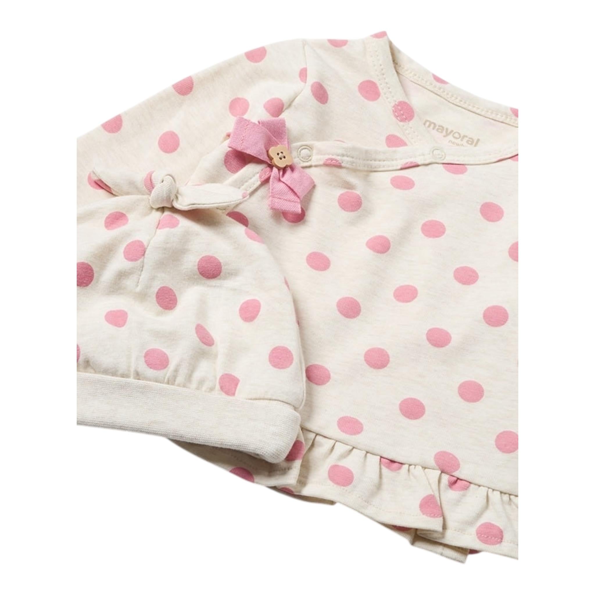 Mayoral Completo 3 Pezzi Shirt-Ghettina-Cappello Bicolore per Neonata 1531 ROSA MAYORAL 