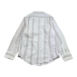 Eleventy Camicia Manica Lunga Tinta Unita con Fantasia A Righe Bianco per Bambino