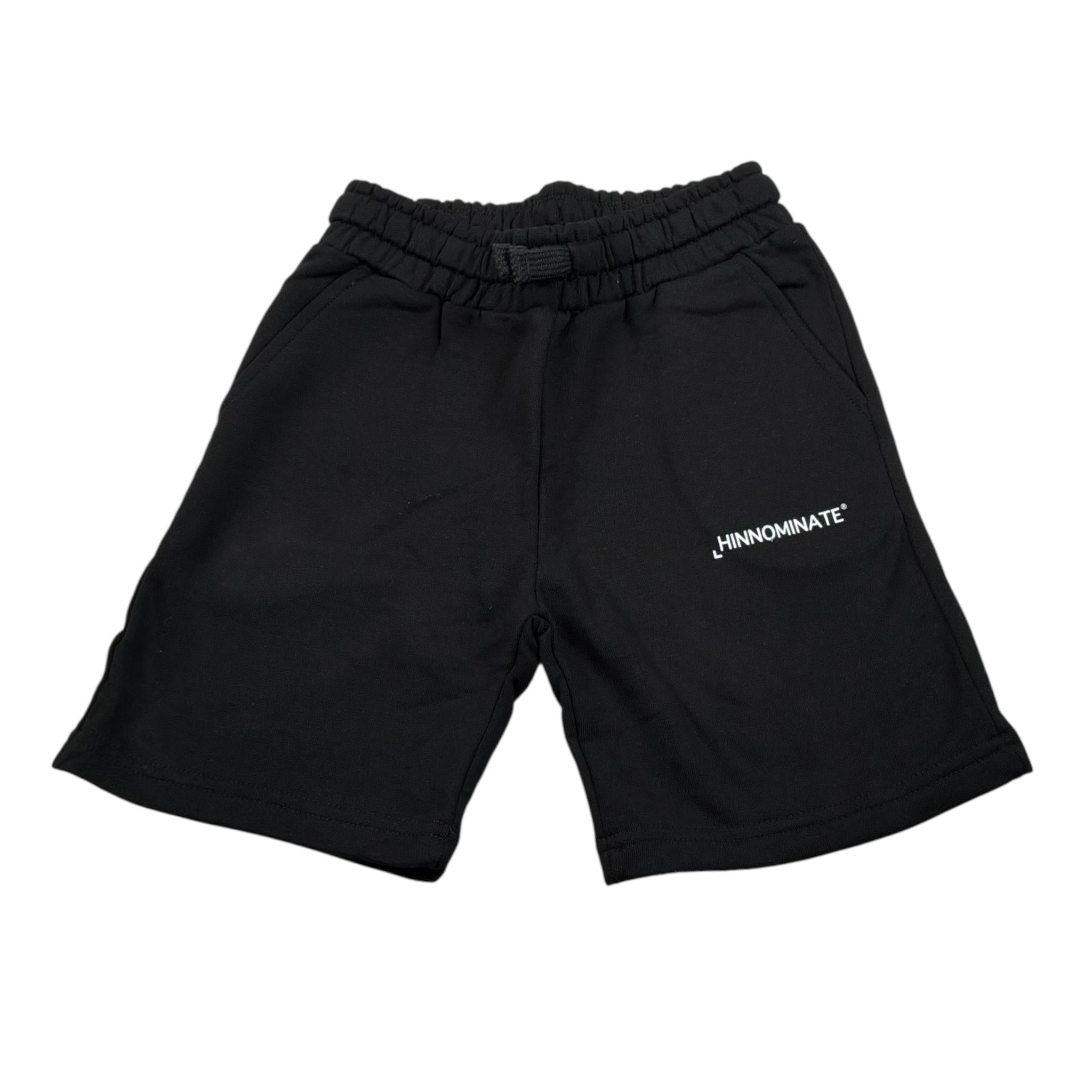 Hinnominate Bermuda tinta unita con Logo Nero per Bambino 3636F0168 NERO HINNOMINATE 