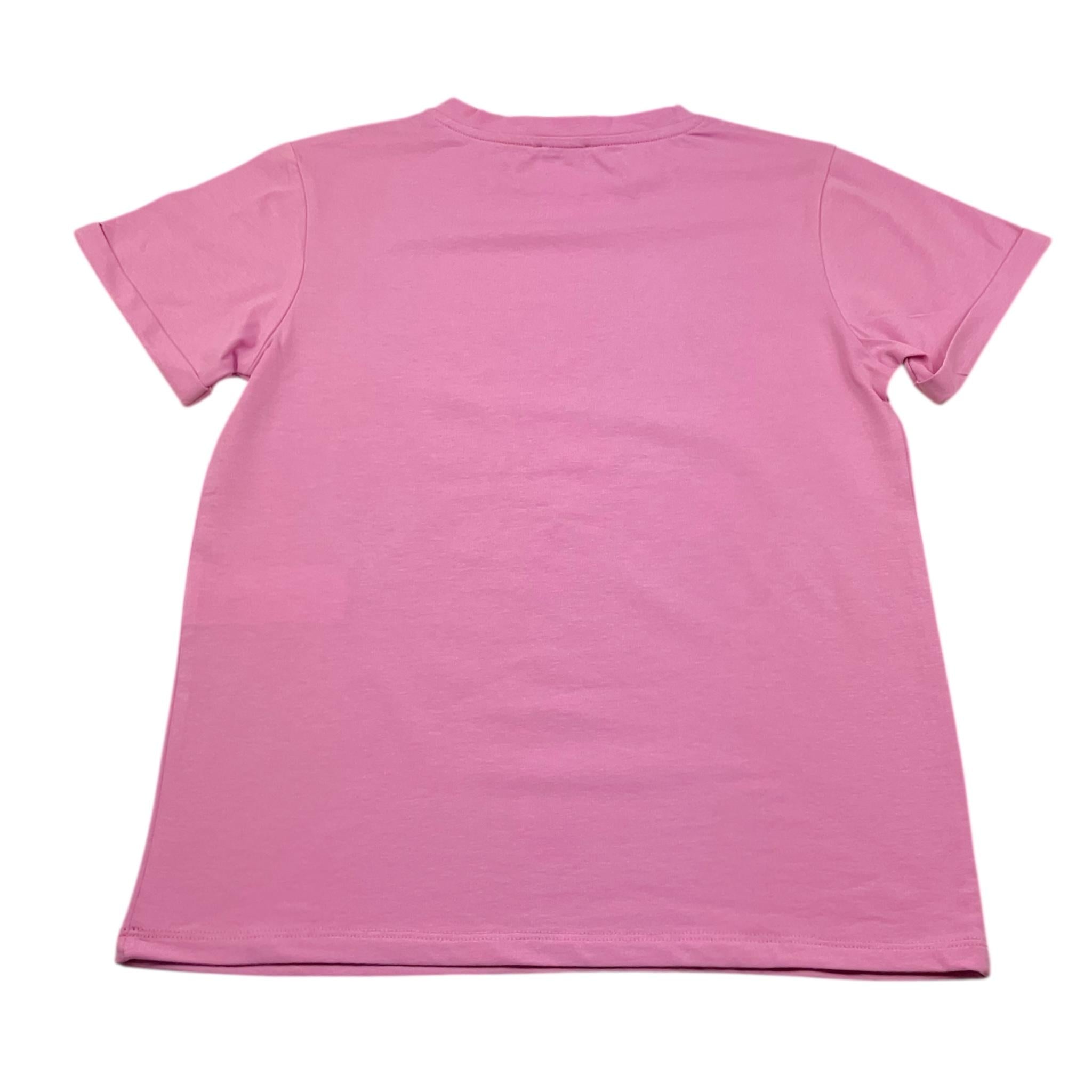 Lu Lu By Miss Grant T-Shirt Girocollo Tinta Unita con Brillantini per Bambina LL3691 ROSA LU LU BY MISS GRANT 