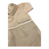 La Sartoria Dei Piccoli Pagliaccetto Bicolore con Stampa per Neonato LP005 BEIGE LA SARTORIA DEI PICCOLI 