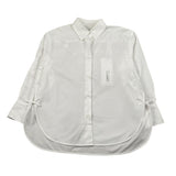 Dondup Camicia Manica Lunga Tinta Unita con Ricamo Logo per Bambina DFCA037X BIANCO DONDUP 
