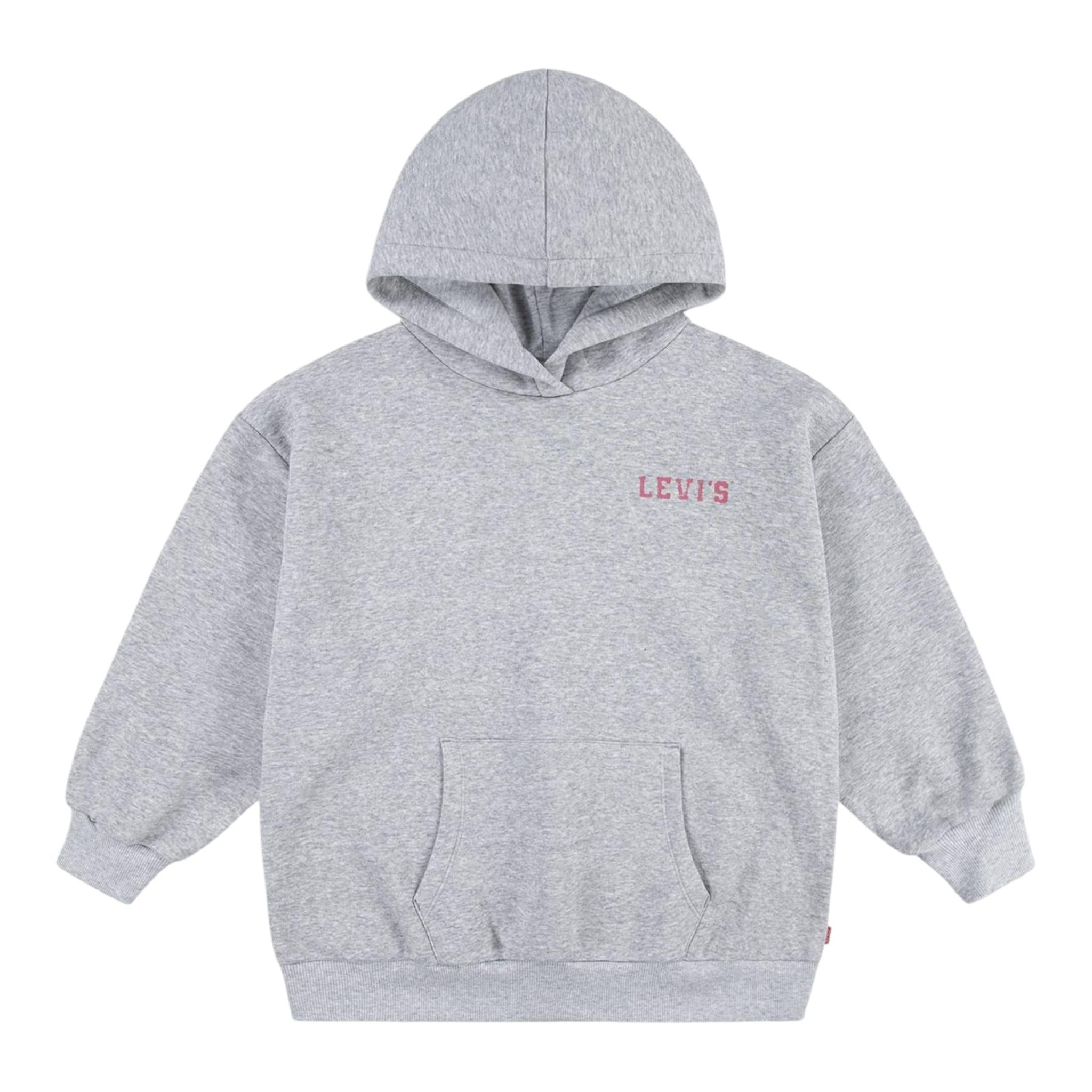 LEVI'S felpa tinta unita con cappuccio e stampa Grigio per Bambina 3EL076 GRIGIO LEVI'S 