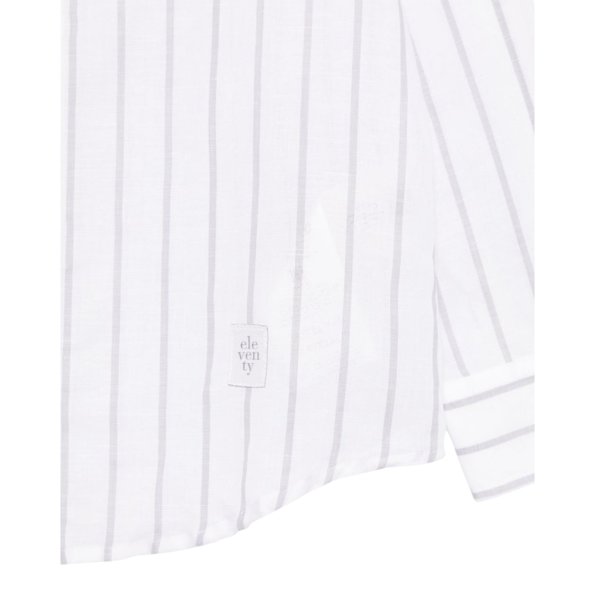 Eleventy Camicia Tinta Unita Fantasia A Righe per Bambino EW5P30XX BIANCO ELEVENTY 