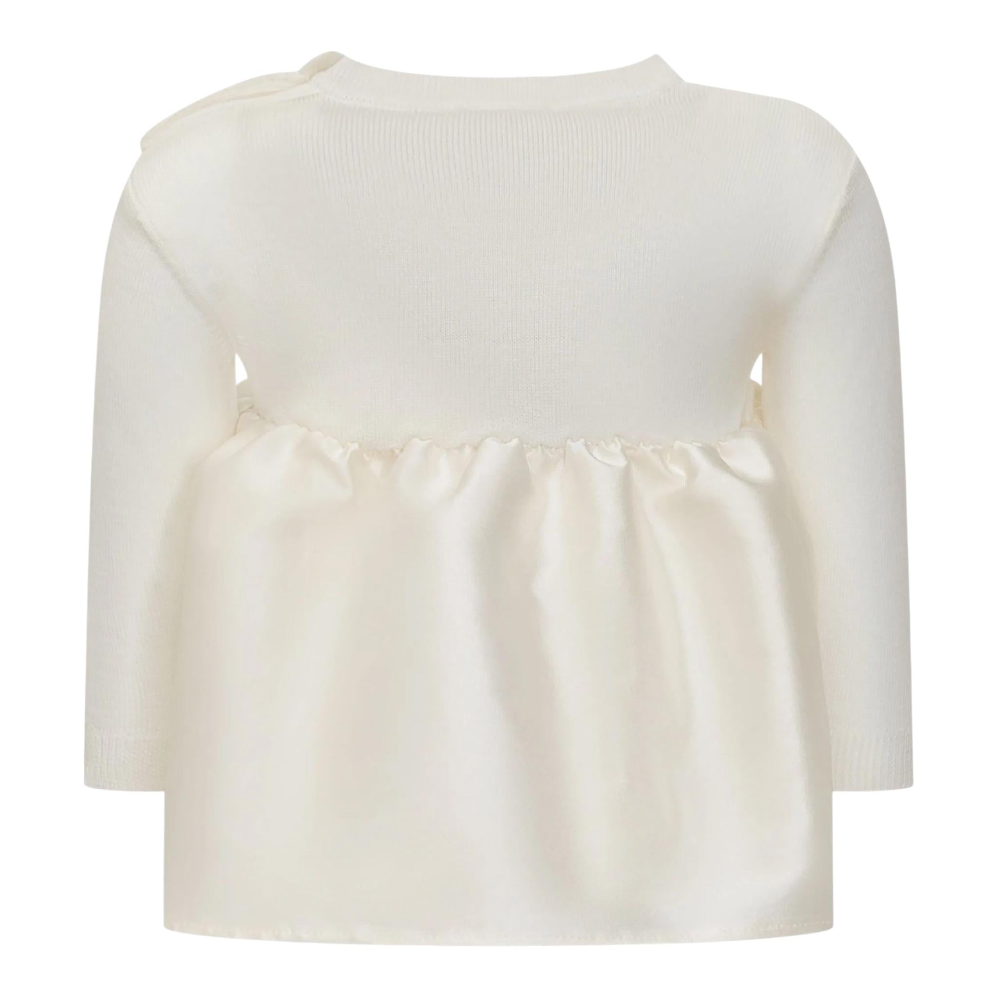 ELISABETTA FRANCHI abito tinta unita girocollo Panna per Neonata ENAB052X PANNA ELISABETTA FRANCHI 