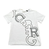 Iceberg T-Shirt Girocollo Tinta Unita con Stampa per Bambino TSICE5109BXX BIANCO ICEBERG 