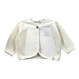 Bamboom+Babies – Einfarbige Strickjacke mit cremefarbener Stickerei für Neugeborene