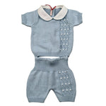 Scaldacuore Completo 2 Pezzi T-Shirt-Culotte per Neonato PS01 AZZURRO SCALDACUORE 