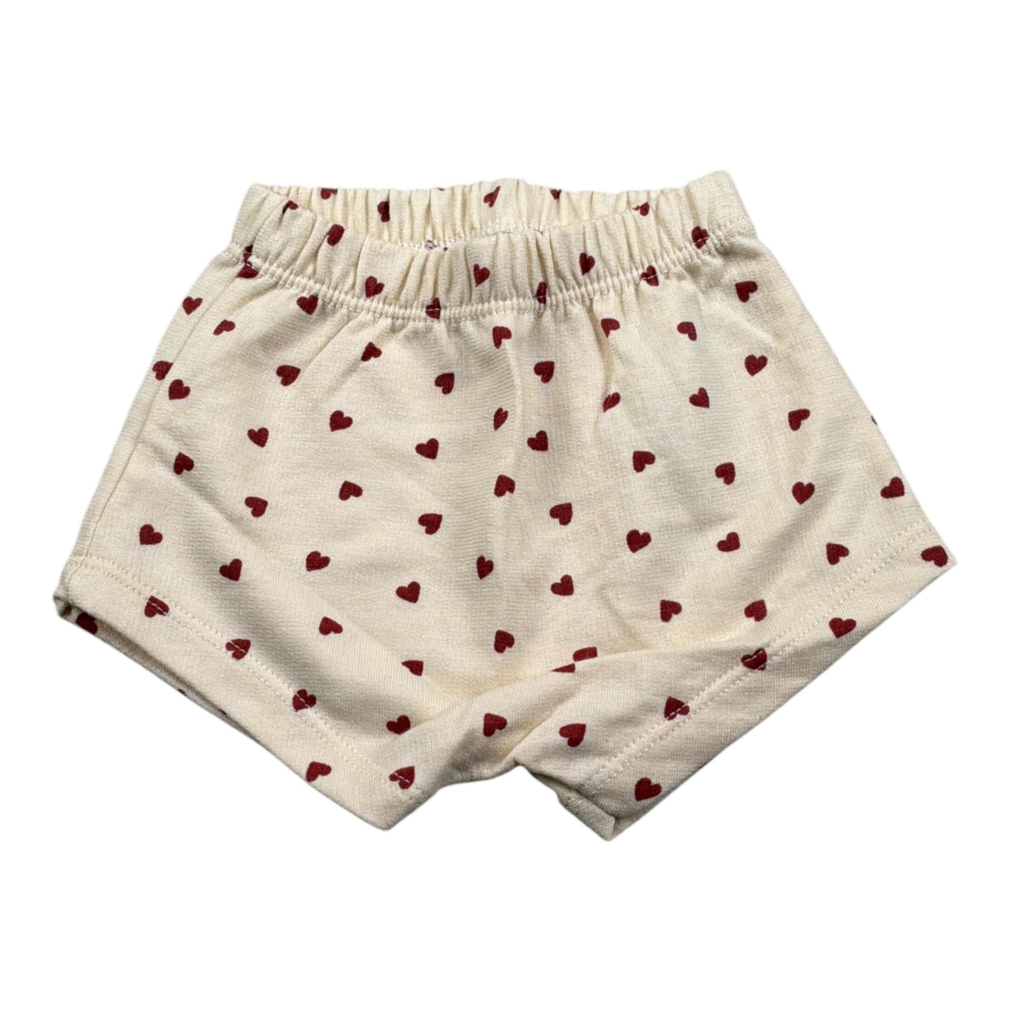 Petit Bateau Abito Mezza Manica tinta unita Fantasia Cuori con Culotte Panna per Neonata A09MR01030 PANNA PETIT BATEAU 
