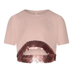 Fun & Fun Camicia Mezza Manica Tinta Unita Paillettes per Bambina FCJTRP01065 ROSA FUN & FUN 