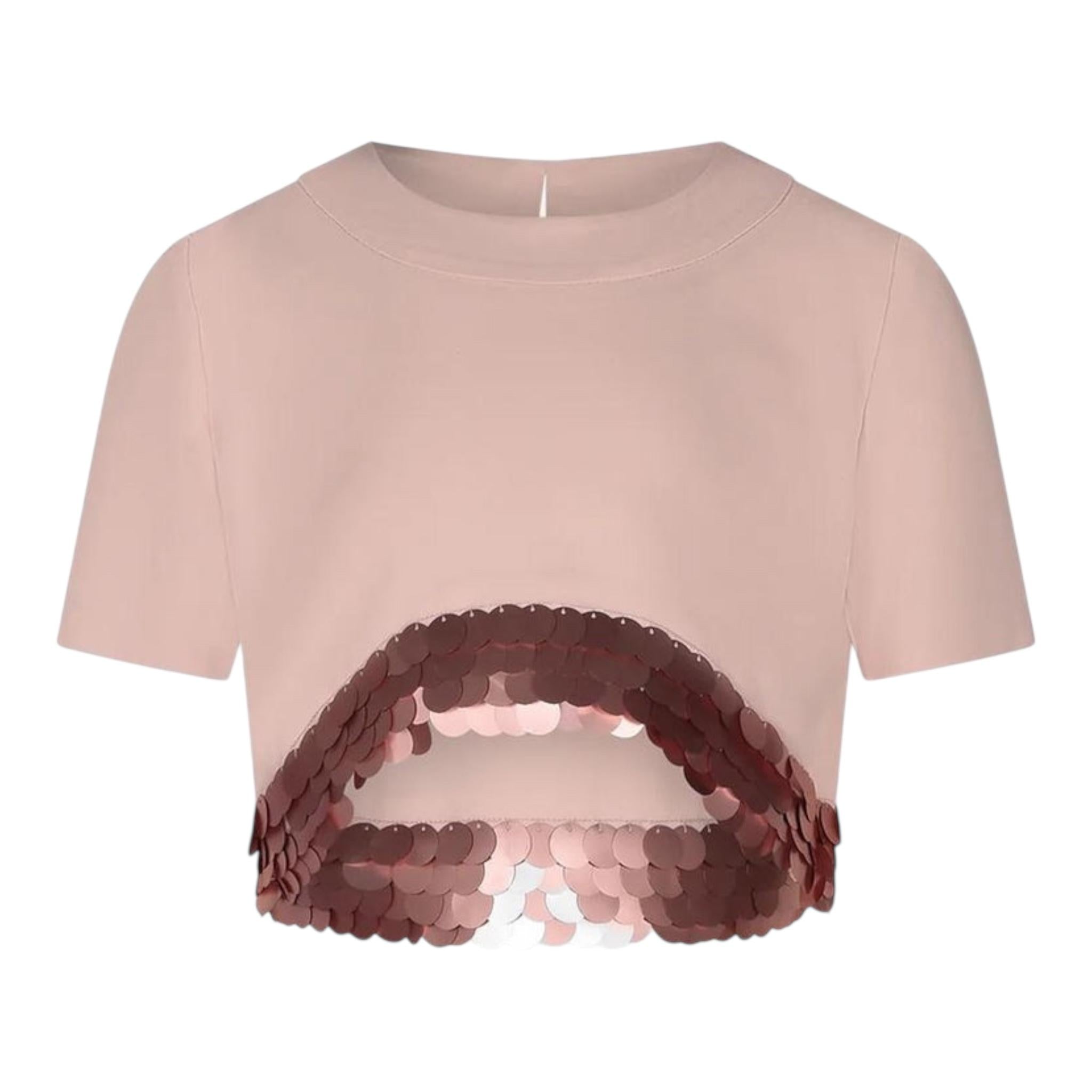 Fun & Fun Camicia Mezza Manica Tinta Unita Paillettes per Bambina FCJTRP01065 ROSA FUN & FUN 