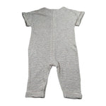 Lalalu' Pagliaccetto Tinta Unita con Fantasia A Righe per Neonato PAL4P BIANCO LALALU' 