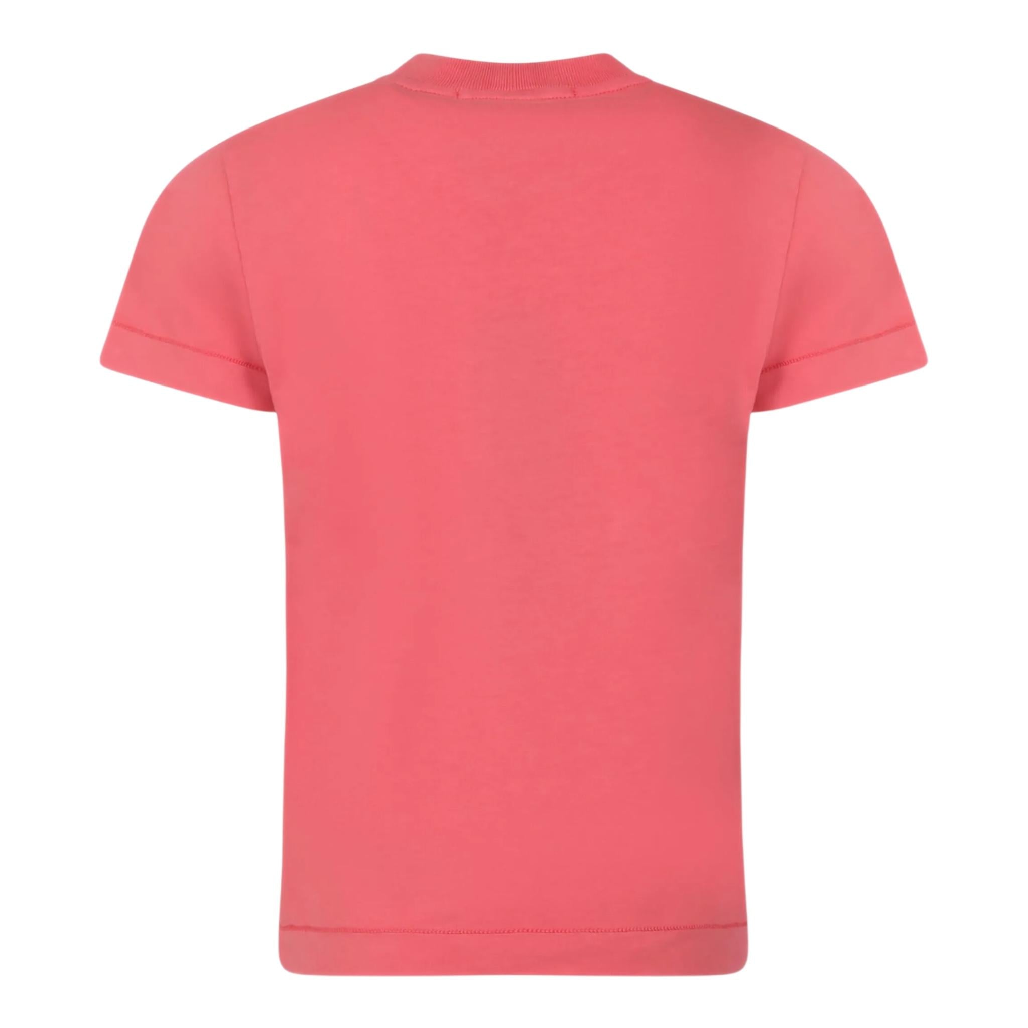 Stone Island T-Shirt Girocollo Tinta Unita con Logo per Bambino K1S162100002 SALMONE STONE ISLAND 