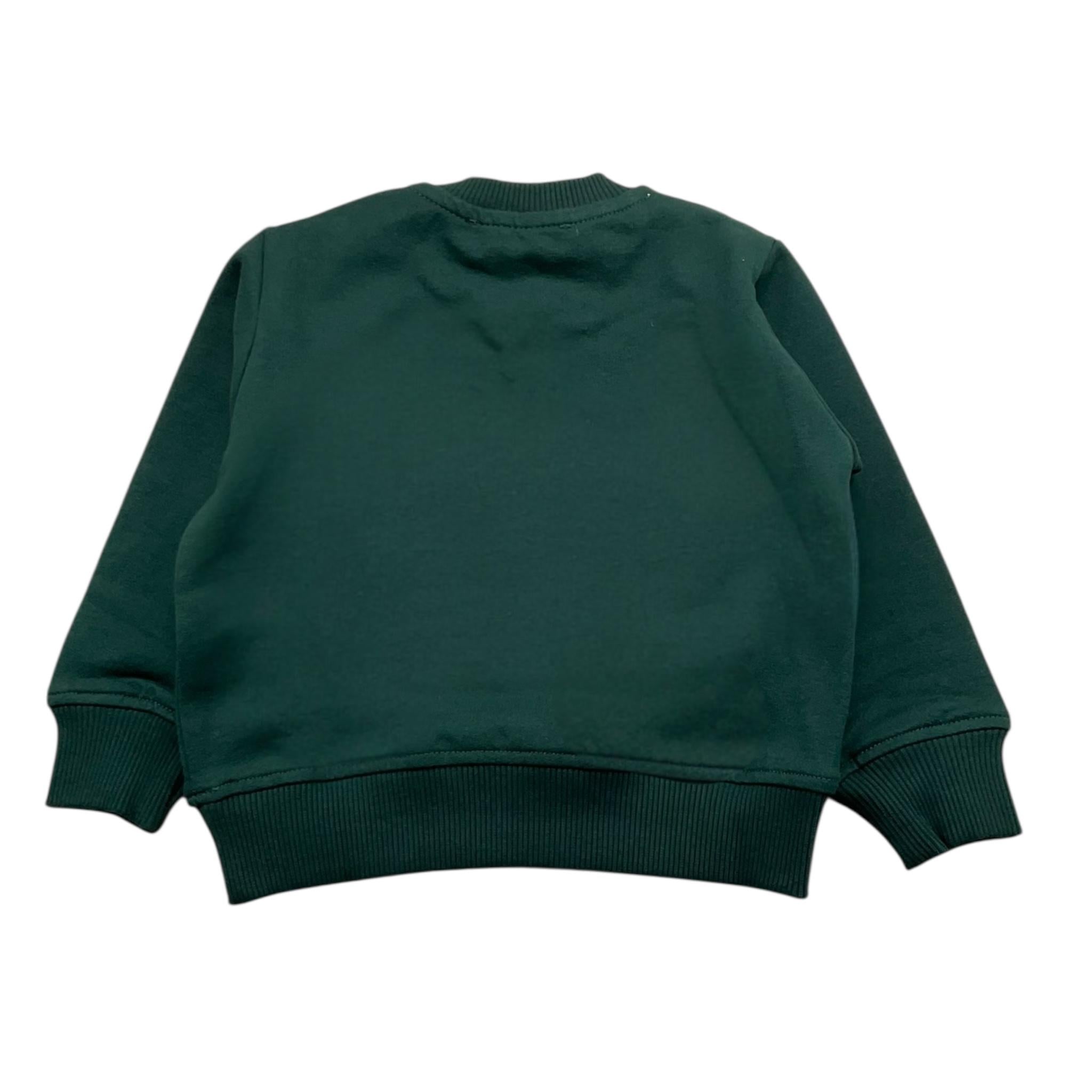 ZU+ELEMENTS felpa girocollo tinta unita con stampa Verde per Bambino ZU2822J VERDE ZU+ELEMENTS 