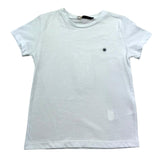 Manuel Ritz T-Shirt Girocollo Tinta Unita con Logo per Bambino MR3120 BIANCO MANUEL RITZ 