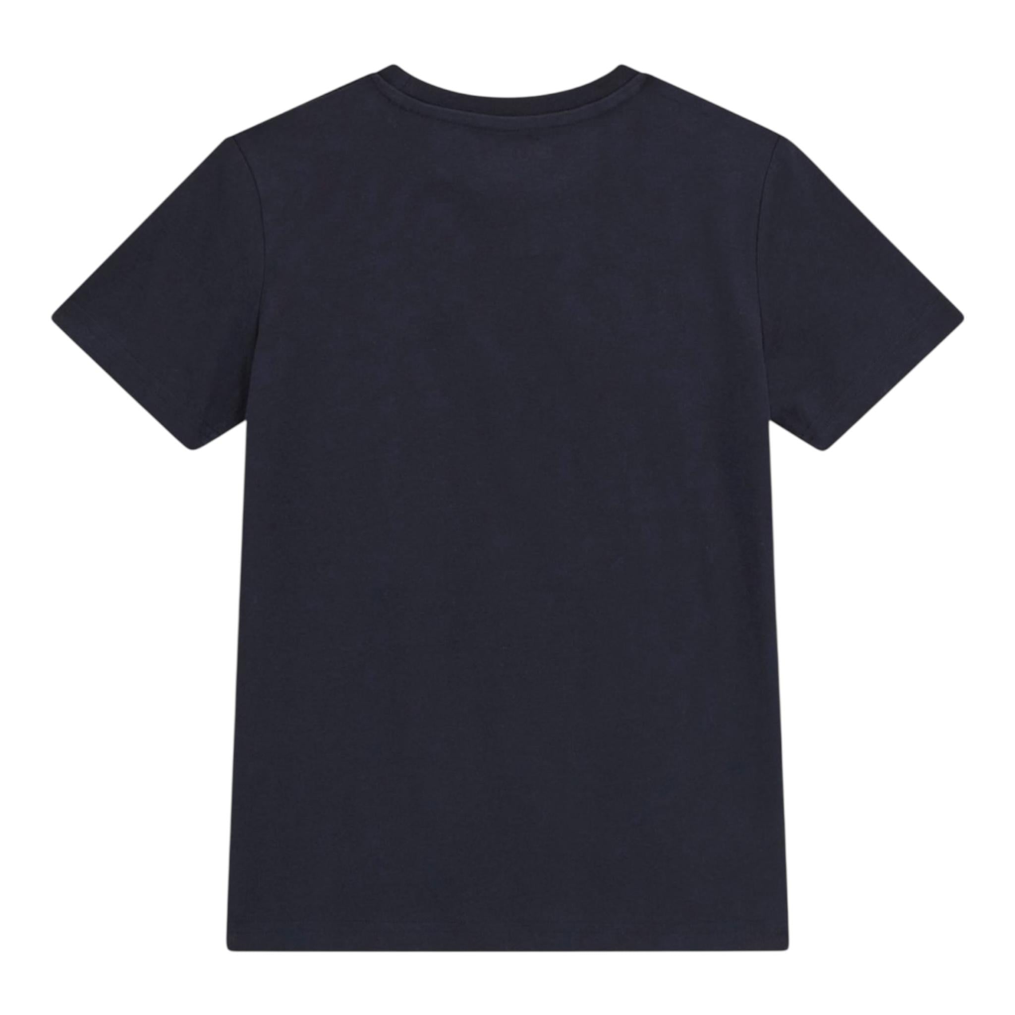 Guess T-Shirt Girocollo Tinta Unita con Stampa per Bambino L5RI12K8HM4 BLU NOTTE GUESS 