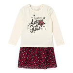 GUESS completo 2 pezzi shirt-gonna bicolore Panna per Bambina K4BG01J1300 PANNA GUESS 