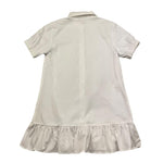 Gaelle Abito Mezza Manica Tinta Unita con Brillantini per Bambina 2746V00368 BIANCO GAELLE 