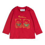 MOSCHINO shirt girocollo tinta unita cn stampa logo Rosso per Neonato MNO00RN ROSSO MOSCHINO 