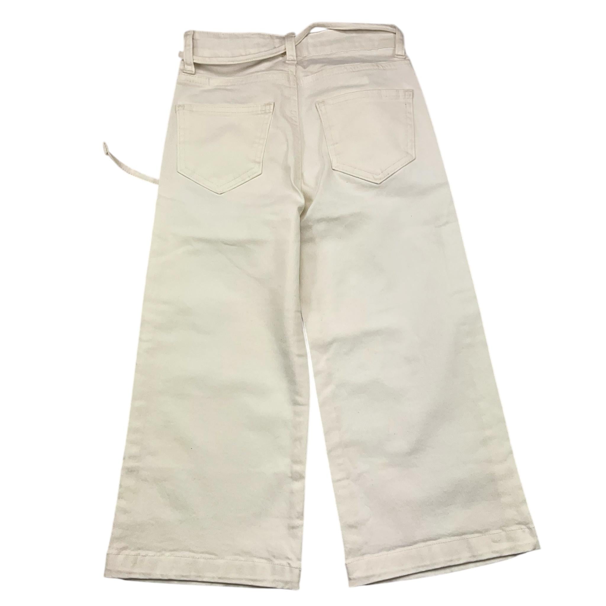 U+è BY MISS GRANT pantalone modello palazzo tinta unita con applicazioni Panna per Bambina UE1497 PANNA U+è BY MISS GRANT 