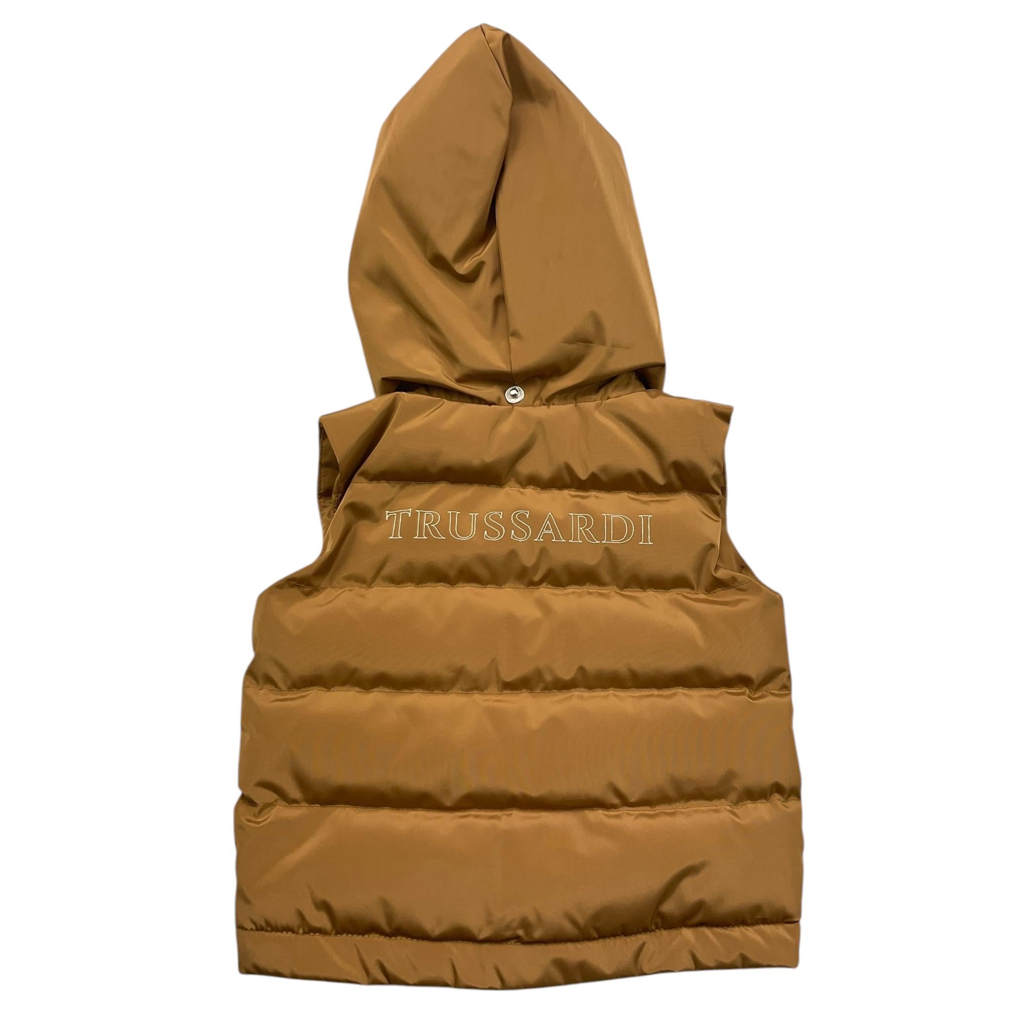 TRUSSARDI smanicato tinta unita con cappuccio Cammello per Neonato TIA25067PI CAMMELLO TRUSSARDI 