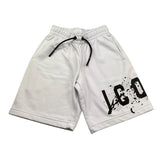 Icon Bermuda In Felpa Tinta Unita con Logo per Bambino IBSW00523 BIANCO ICON 