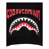 Sprayground Felpa Chiusa con Cappuccio Tinta Unita con Stampa per Bambino SPY1121BLK NERO SPRAYGROUND 