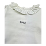 Le Bebe Body Manica Lunga Tinta Unita con Logo per Bambina LBG0462 BIANCO LE BEBE 