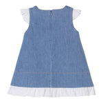 Elisabetta Franchi Abito In Denim Giromanica Tinta Unita per Bambina EGAB192X AZZURRO ELISABETTA FRANCHI 