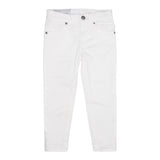 Dondup Jeans Tinta Unita 5 Tasche Bianco Per Bambino