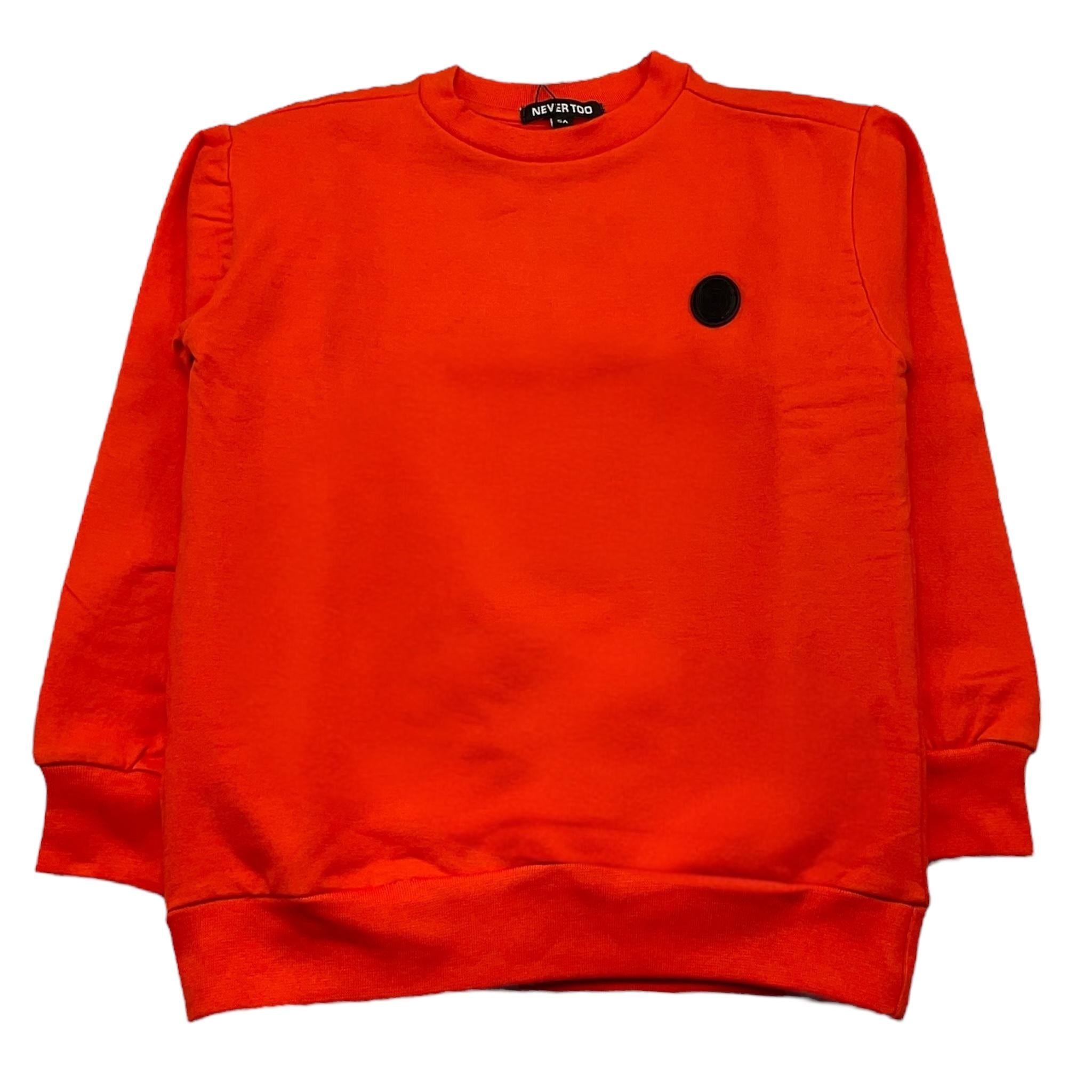 NEVER TOO felpa chiusa girocollo tinta unita Arancione per Bambino NT2158B ARANCIONE NEVER TOO 