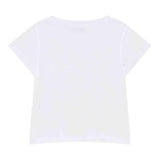 Patrizia Pepe T-Shirt Girocollo Tinta Unita con Logo per Bambina 7M0904 BIANCO PATRIZIA PEPE 