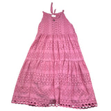 Dixie Abito Bretelline Tinta Unita In Pizzo San Gallo per Bambina AB91240G39 ROSA DIXIE 