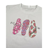 Manila Grace T-Shirt Girocollo Tinta Unita con Stampa per Bambina MG2661 BIANCO MANILA GRACE 