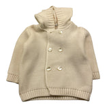 BABY LORD cardigan tinta unita con cappuccio Panna per Neonato 810 PANNA BABY LORD 
