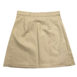 Ermanno Scervino Gonna In Ecopelle Tinta Unita Con Ricami In Contrasto Beige Per Bambina