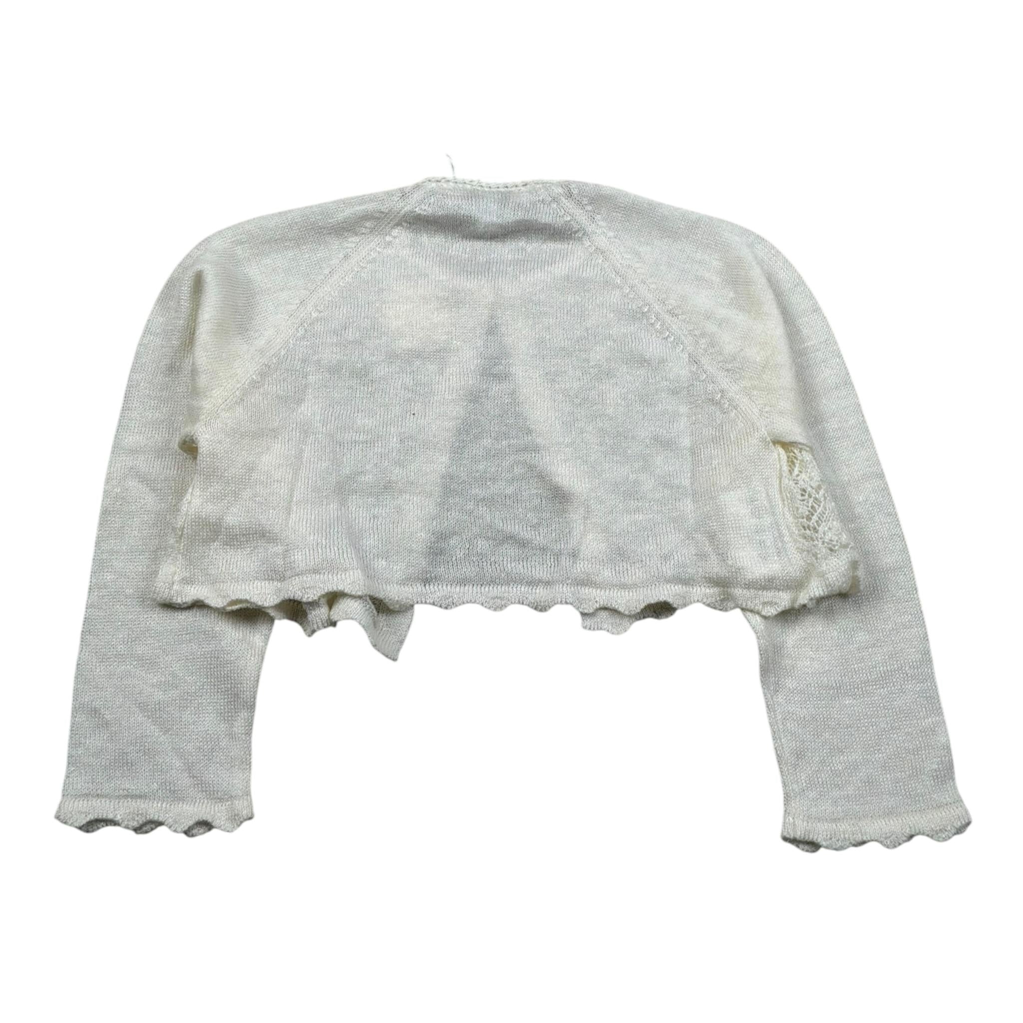 Le Coconne Coprispalle Tinta Unita con Ricami per Neonata LCN0985 PANNA LE COCONNE 