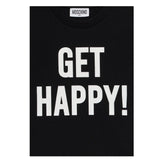Moschino T-Shirt Girocollo Tinta Unita con Stampe per Bambino HDM06U NERO MOSCHINO 