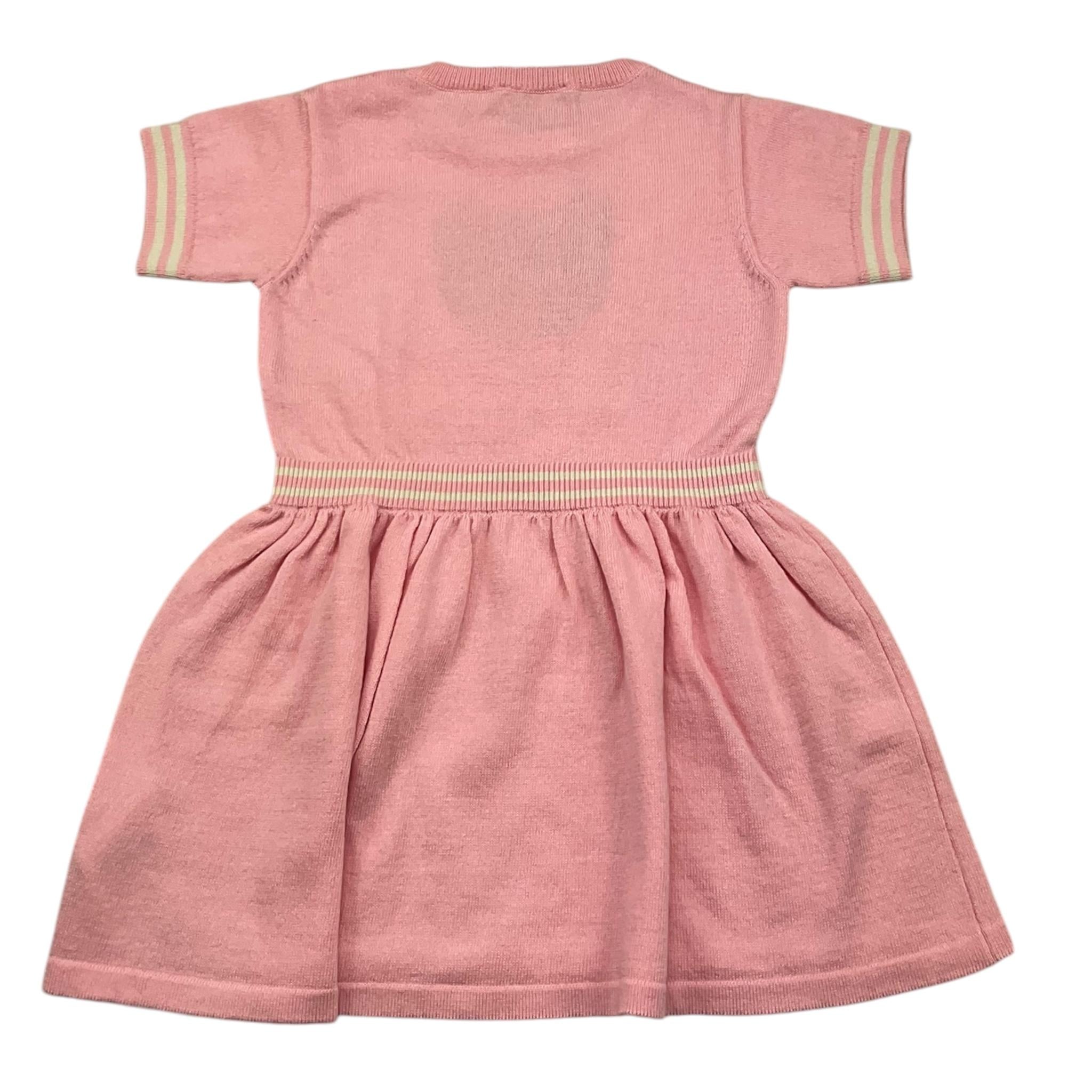 MOSCHINO abito mezza manica tinta unita con orso Rosa per Neonata MDV0BO ROSA MOSCHINO 