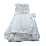 Gai Mattiolo Abito Cerimonia Tinta Unita Giromanica per Bambina GM150143R BIANCO GAI MATTIOLO 