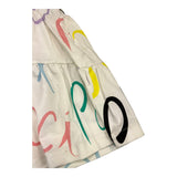 Emilio Pucci Abito Mezza Manica Stampa Fantasia Bianco Per Neonata