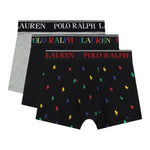 Ralph Lauren Set 3 Boxer Bicolore per Bambino 9P5015555 NERO RALPH LAUREN 