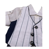 Baby A. Completo 3 Pezzi Gilet-Camicia--Pantalone per Neonato A2102 BLU BABY A. 
